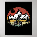Suche nach leben im wald poster Radfahrer