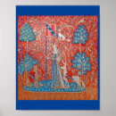 Suche nach dame und das einhorn poster Tapisserie