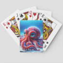 Suche nach vintage krake spielkarten Roter tintenfisch