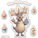 Suche nach elch cartoon aufkleber Geburtstag