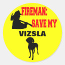 Suche nach vizsla hunde aufkleber Feuerwehrmann