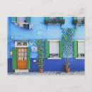 Suche nach blaues haus postkarten Fenster