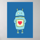 Suche nach niedlicher roboter poster Blau