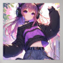 Suche nach lila augen poster Anime girl