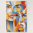 Suche nach gesicht puzzle Abstrakt