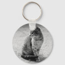 Suche nach schwarzweiss katze schlüsselanhänger Grau