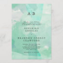 Suche nach monogramm aquarell hochzeits einladungen Türkis