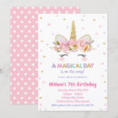 Suche nach unicorngeburtstags party einladungen Rosa und gold