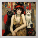 Suche nach schwarz weiße katze poster Elegant