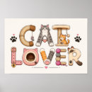 Suche nach katzenliebhaber poster Typografie
