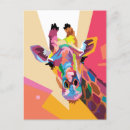 Suche nach bunte giraffe postkarten Tier