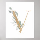 Suche nach buchstabe v poster Gold