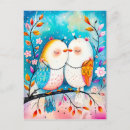 Suche nach zwei vögel postkarten Liebe