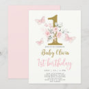 Suche nach 1 geburtstag einladungen Rosa und gold