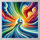 Suche nach bunte segelboote poster Sonnenuntergang