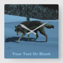 Suche nach wolf schnee wanduhren Tiere