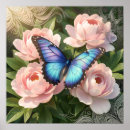 Suche nach blauer morpho schmetterling poster Blume