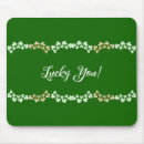 Suche nach viel glück mousepads Kleeblatt