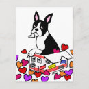 Suche nach boston terrier cartoon postkarten Herz