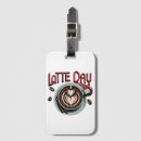 Suche nach kaffeebohne gepäckanhänger Latte
