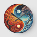 Suche nach yin yang symbol wanduhren Dualität