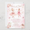 Suche nach ballerina party einladungen Rosa und gold