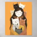 Suche nach gelbe katze poster Verrückte katzenfrau