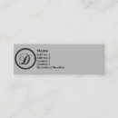 Suche nach monogramm d visitenkarten Elegant