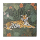 Suche nach tiger im dschungel fliesen Blume