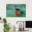 Suche nach hexe auf broomstick poster Mond