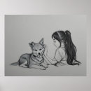 Suche nach mädchen und hund poster Niedlich
