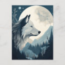 Suche nach wolf und mond postkarten Berge