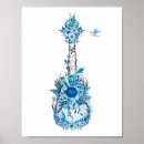Suche nach blaue gitarre poster Blume