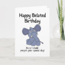 Suche nach verspätet geburtstag karten Text
