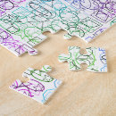 Suche nach geometrisches muster puzzle Blau