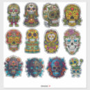 Suche nach mexikanischer zuckerschädel aufkleber Blumenreich