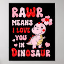 Suche nach rawr dinosaurier poster Valentinstag