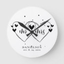 Suche nach black and white wanduhren Monogrammed