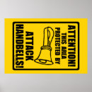 Suche nach angreifer poster Handglocke