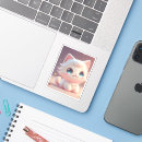 Suche nach weiße katze aufkleber Kawaii