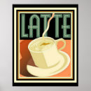 Suche nach schwarzer kaffee poster Latte