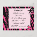 Suche nach zebra 16 geburtstag einladungen Pink