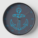 Suche nach der anker des schiffs wanduhren Nautisch