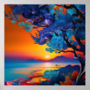 Suche nach blühender baum poster Blau