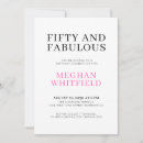 Suche nach fifty and fabulous einladungen 50 jahre alt