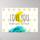 Suche nach liebe zum mond poster Sterne