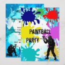 Suche nach paintball geburtstag einladungen Helle farben
