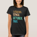 Suche nach legende seit 1960 tshirts Jahr