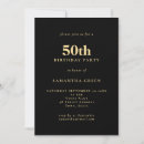 Suche nach gold 50 einladungen Schwarz und gold