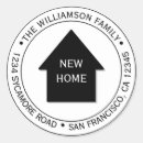 Suche nach neue adresse aufkleber Schwarz weiß